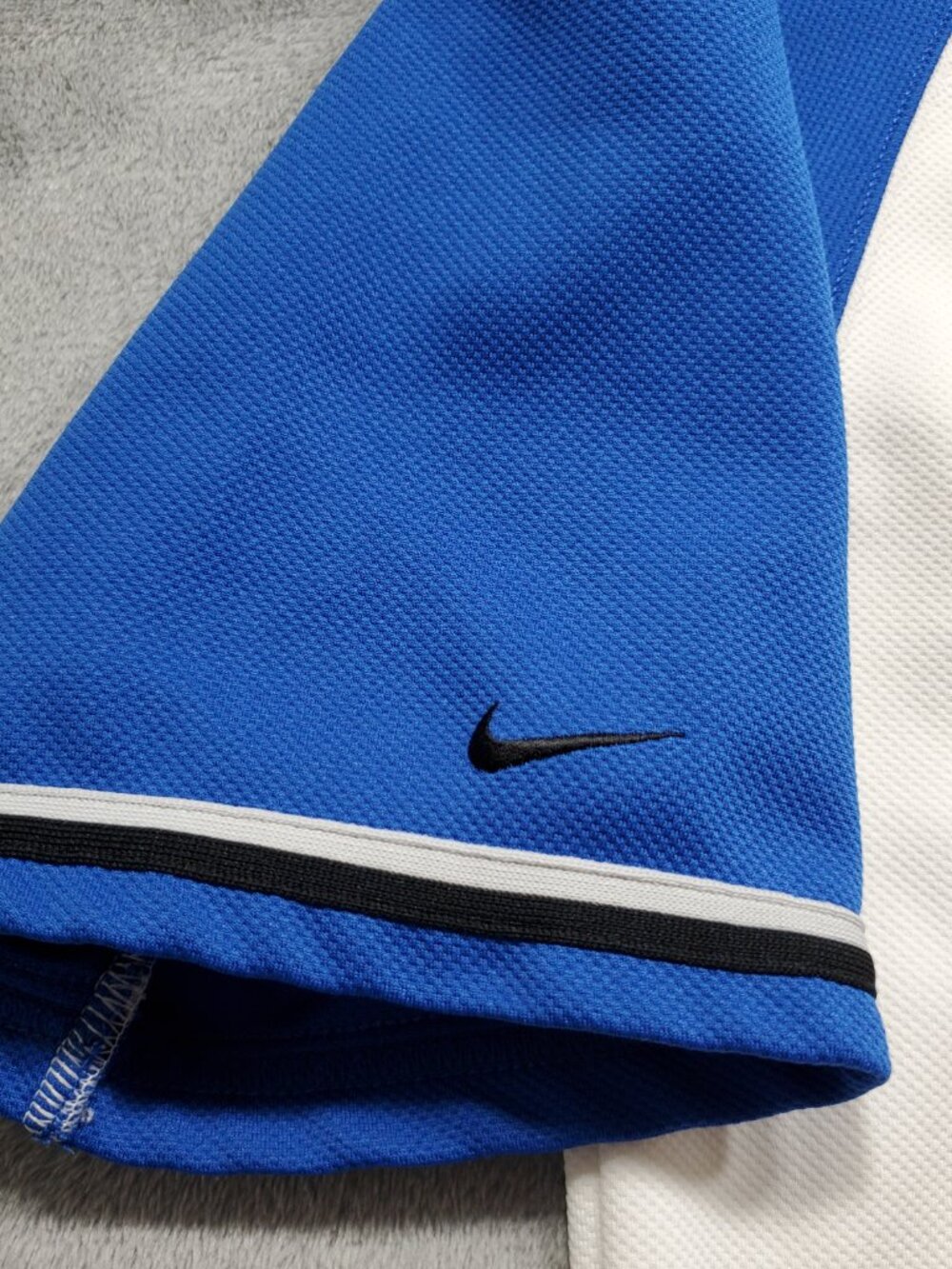 Vintage Nike Logo Baseball Jersey Blue White Black Men Sz M - Picture 7 of 11